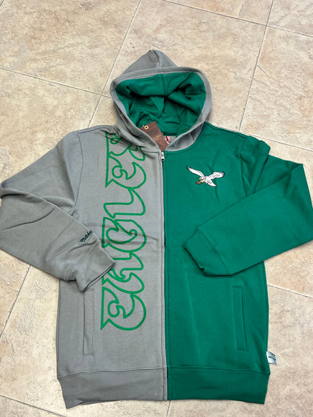 Mitchell & Ness Eagles Kids Full Zip Throwback XL