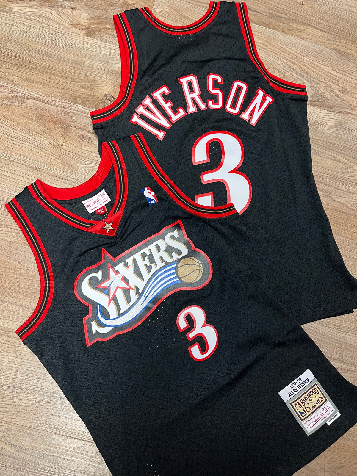 Allen Iverson 1997 98 Black Swingman Jersey Monkey s Uncle