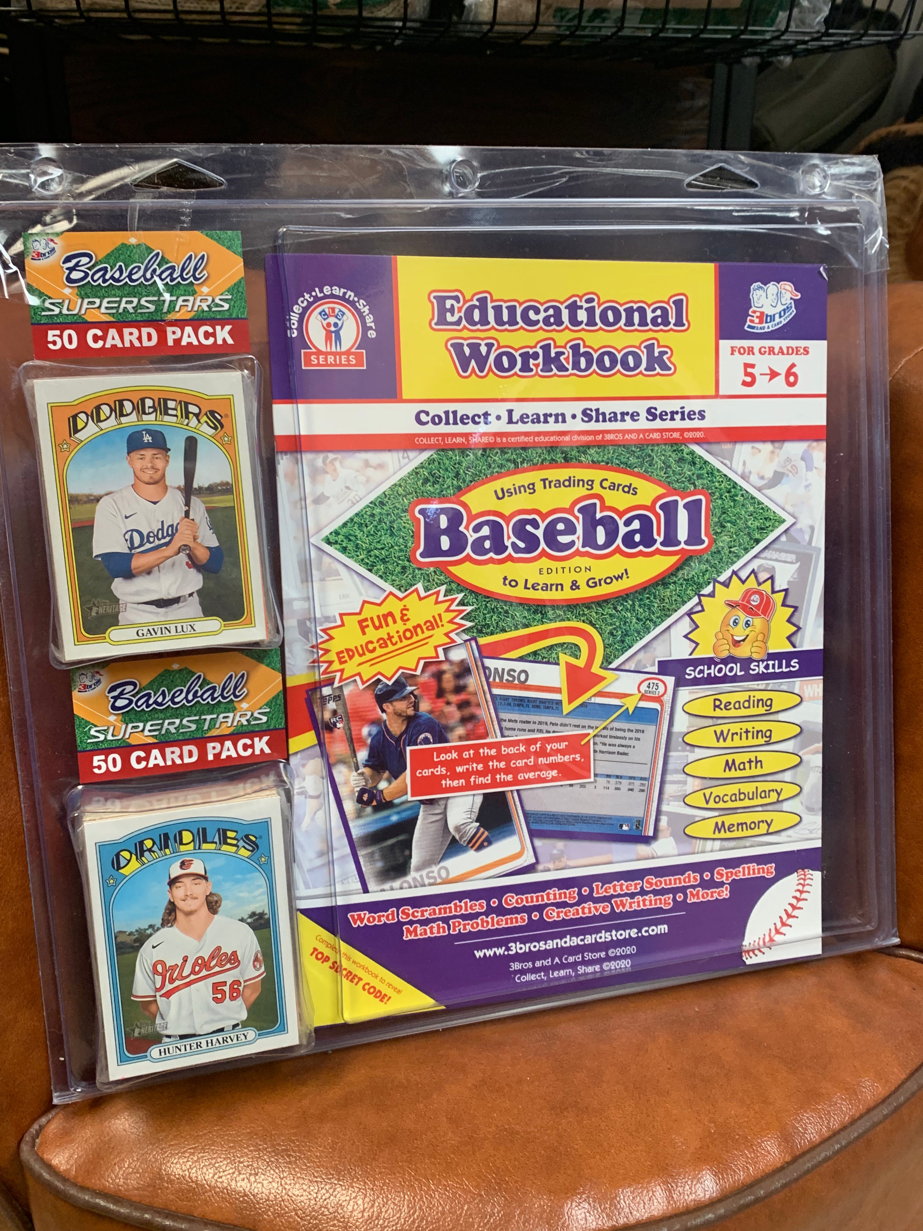 Baseball Card Educational Workbook