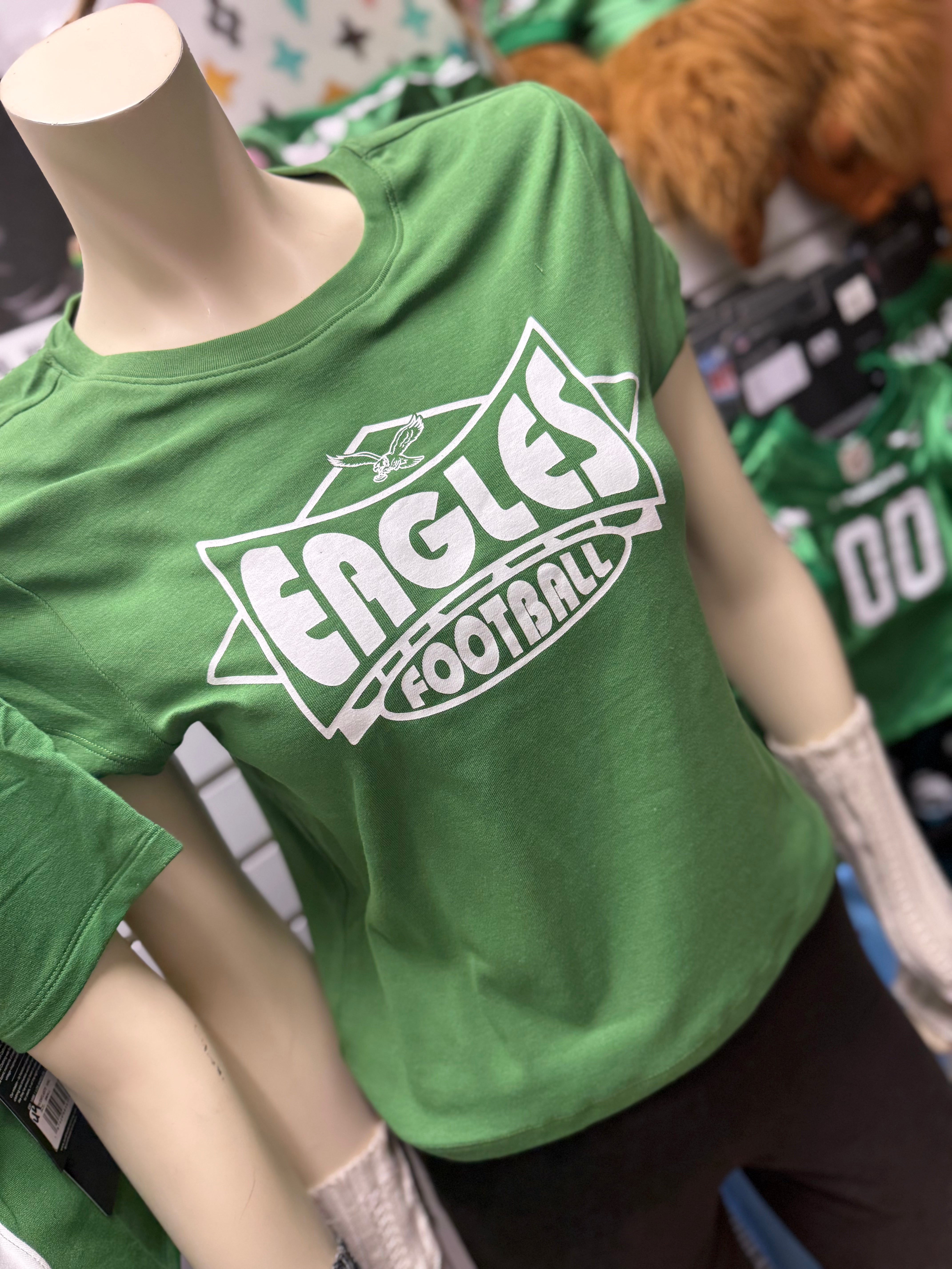 Ladies Eagles Kelly Green Baby Tee