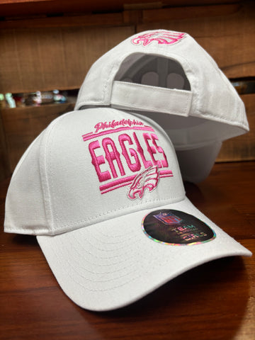 Eagles Little Girls white/pink adjustable hat – Monkey's Uncle