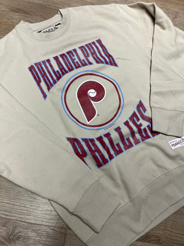 Throwback Phillies Arched Lockup Crew Sweatshirt