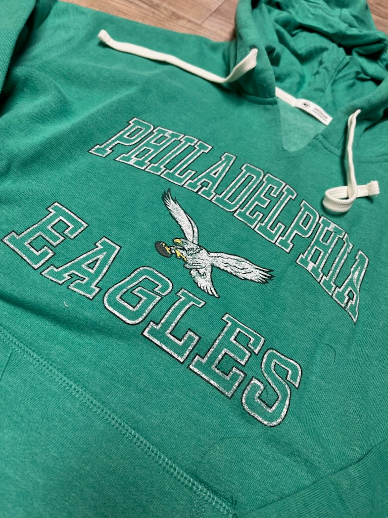 Ladies Eagles Historic Orchard Green Clarity Kennedy Hooded Sweatshirt