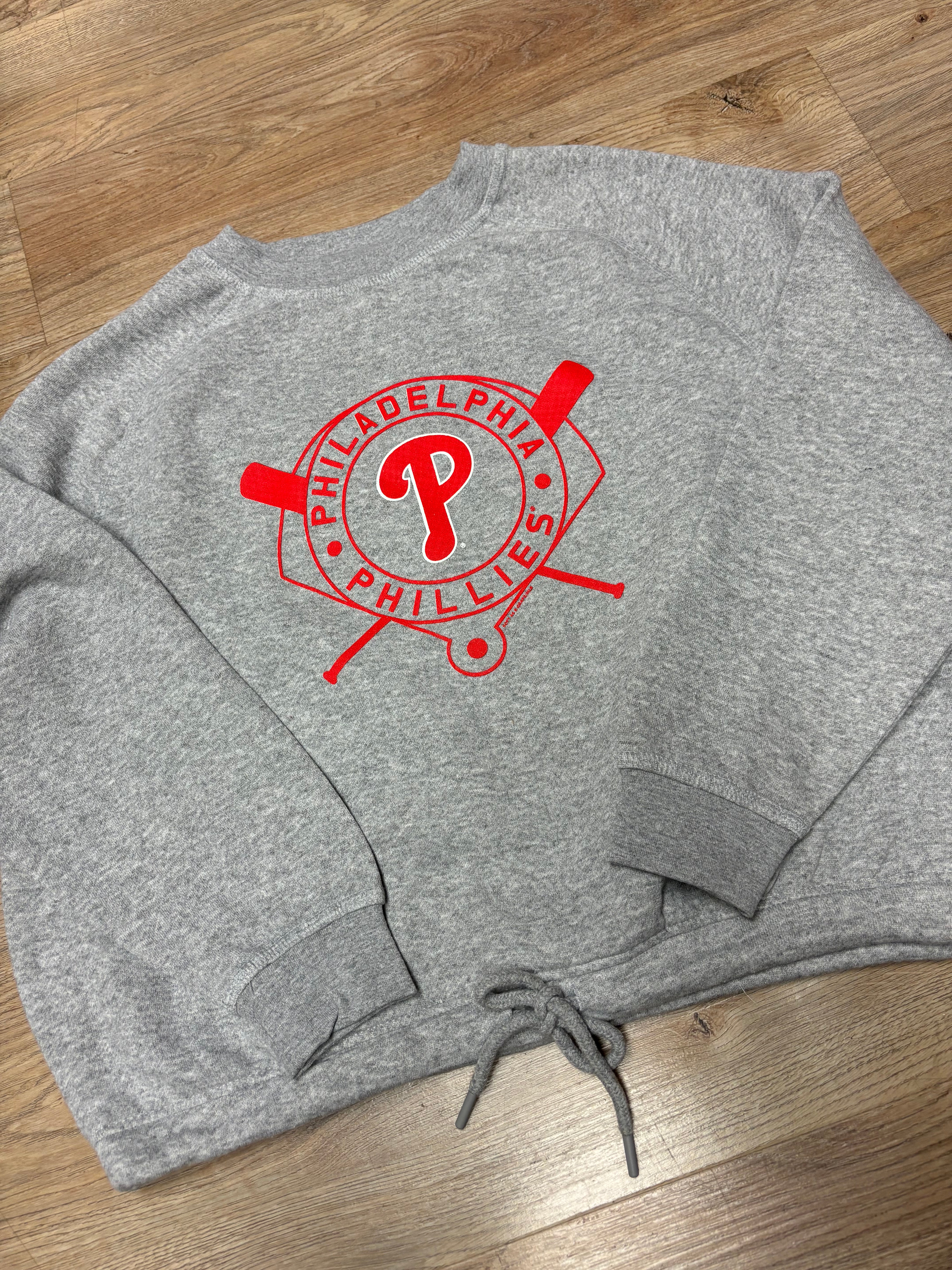 Ladies Phillies Crop Crew Sweatshirt