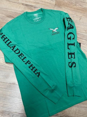 Eagles Historic Orchard Green Triple Down II Franklin Long Sleeve