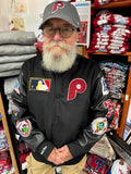 Phillies Blackout Varsity Vintage Leather Jacket