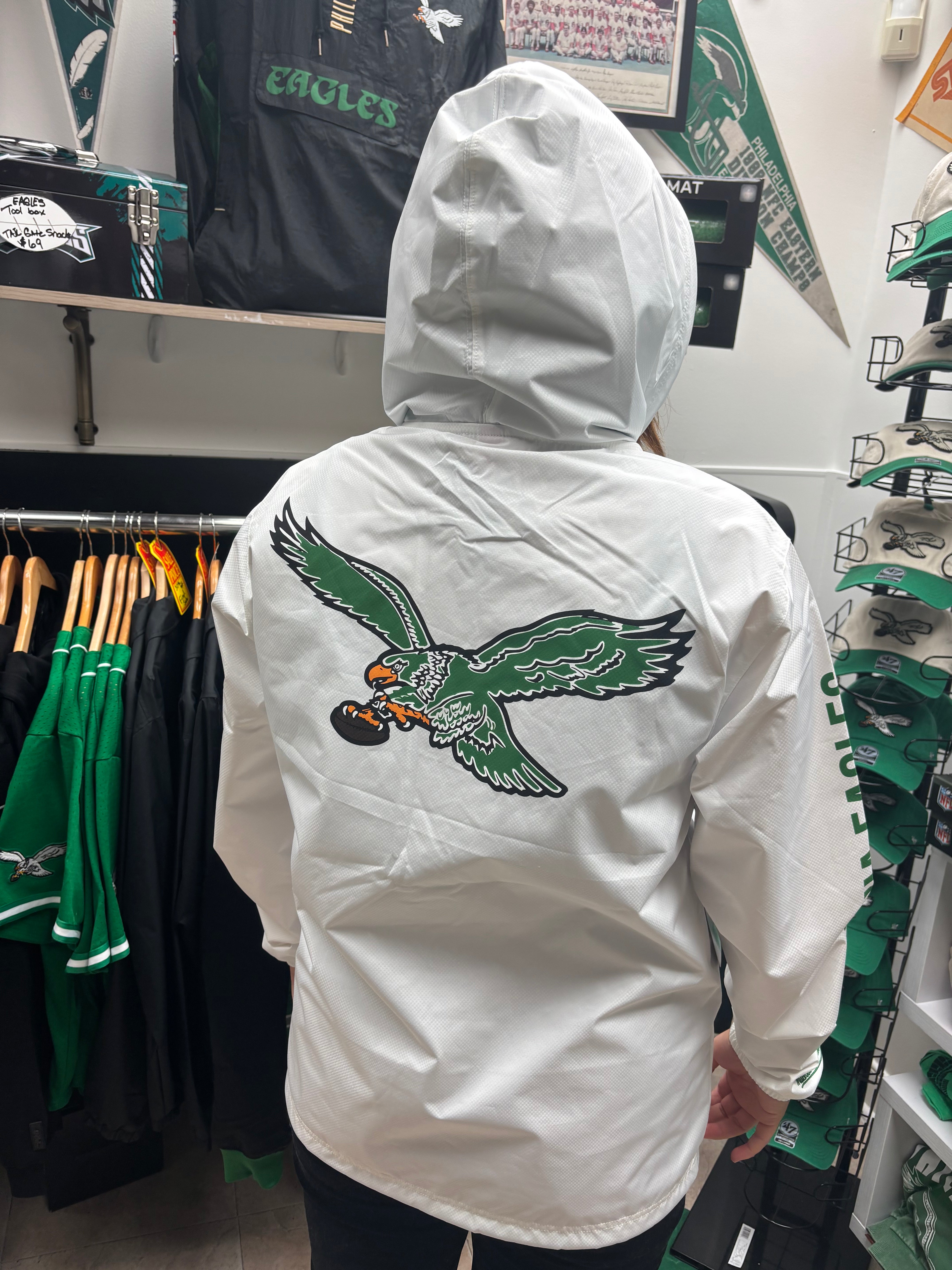 Eagles Throwback Hooded Coaches Jacket Into