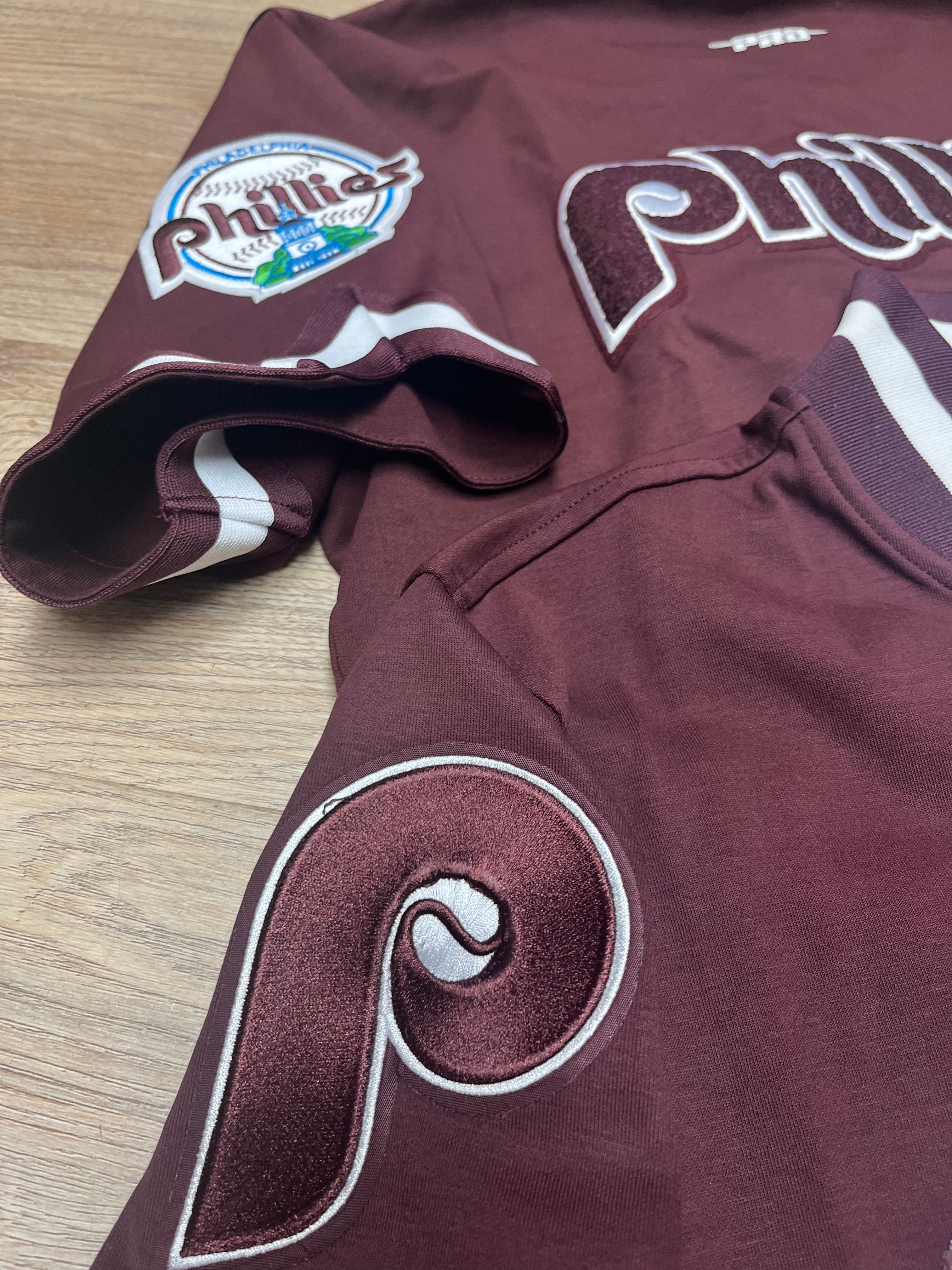 Phillies Throwback Classic Maroon Button Down Warmup Jacket