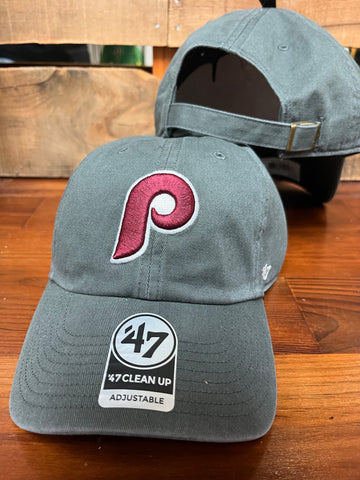 Phillies Cooperstown Charcoal Cleanup Hat