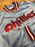 Phillies Throwback Powder Blue Lightweight Satin Jacket