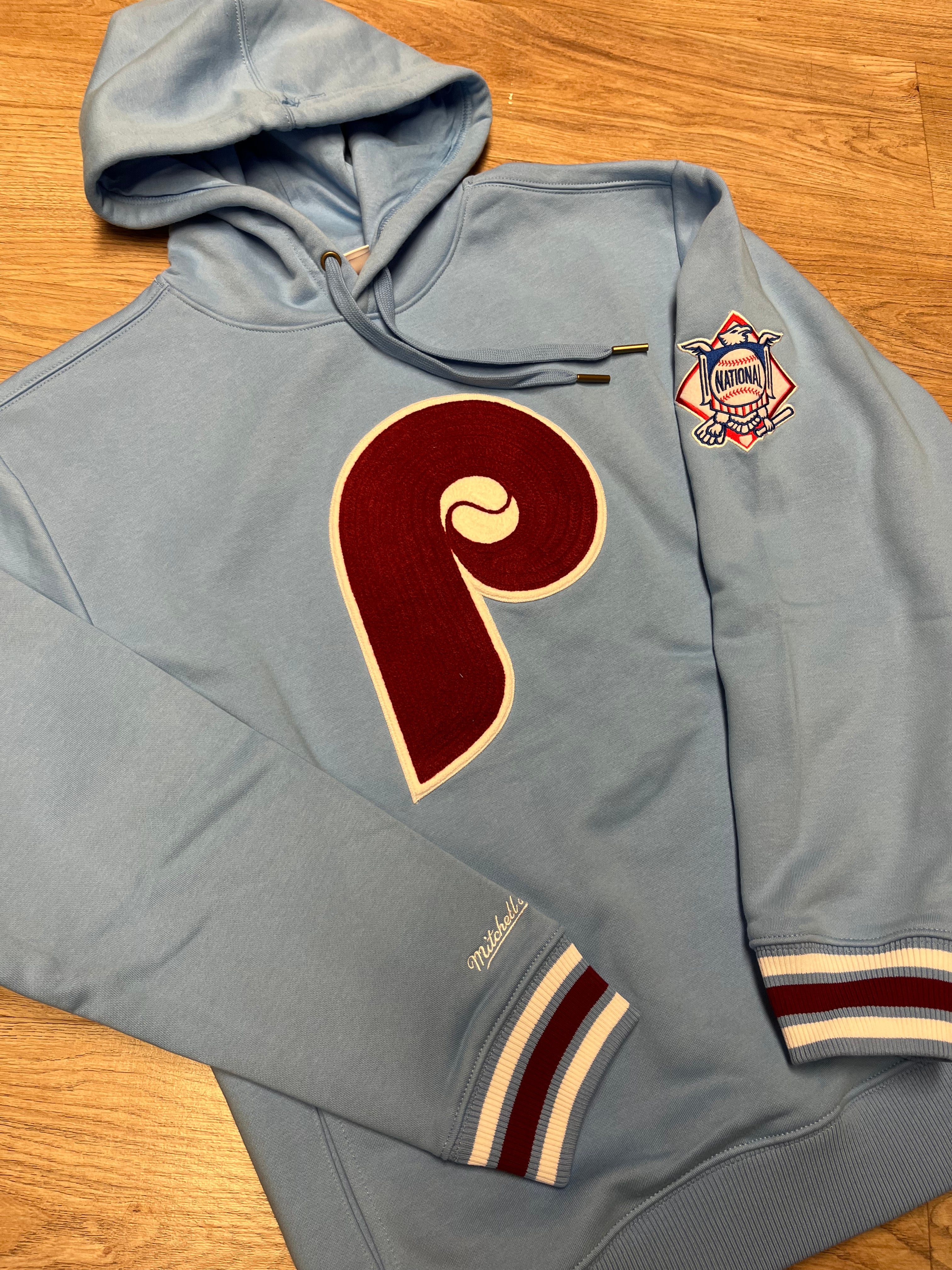 Philadelphia Phillies Chainstitched Fleece Throwback Hoodie