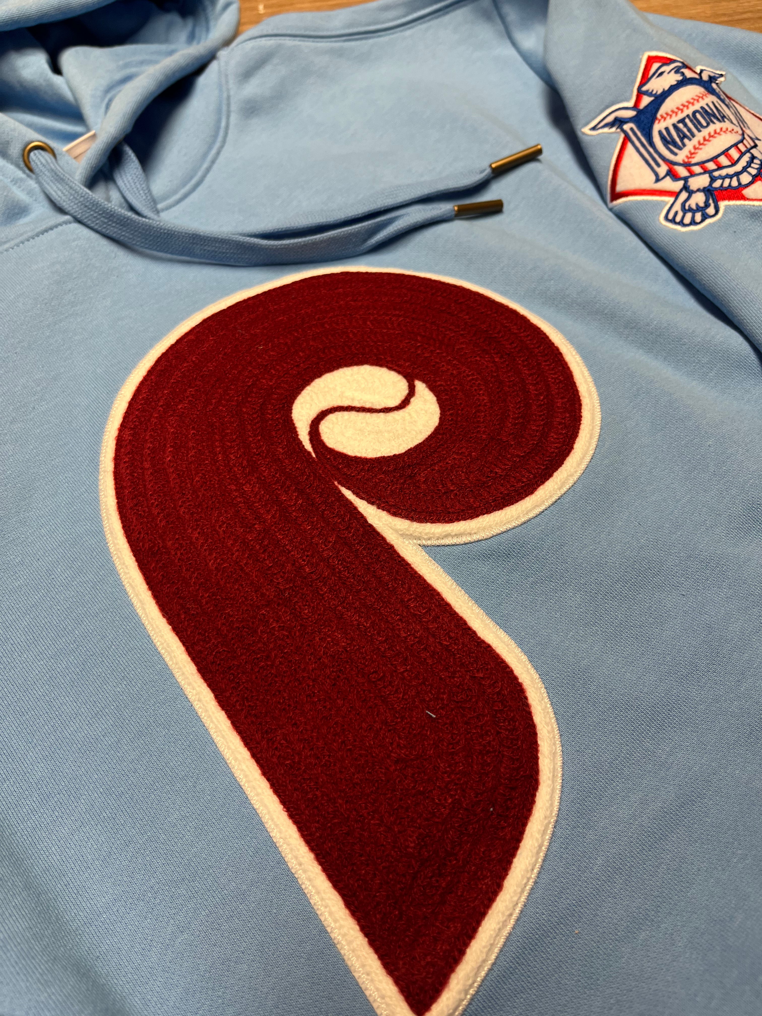 Philadelphia Phillies Chainstitched Fleece Throwback Hoodie