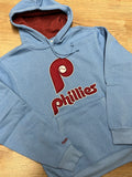 Philadelphia Phillies Snow Washed Fleece Throwback Hoodie