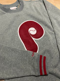 Philadelphia Phillies Snow Washed Fleece Throwback Crew