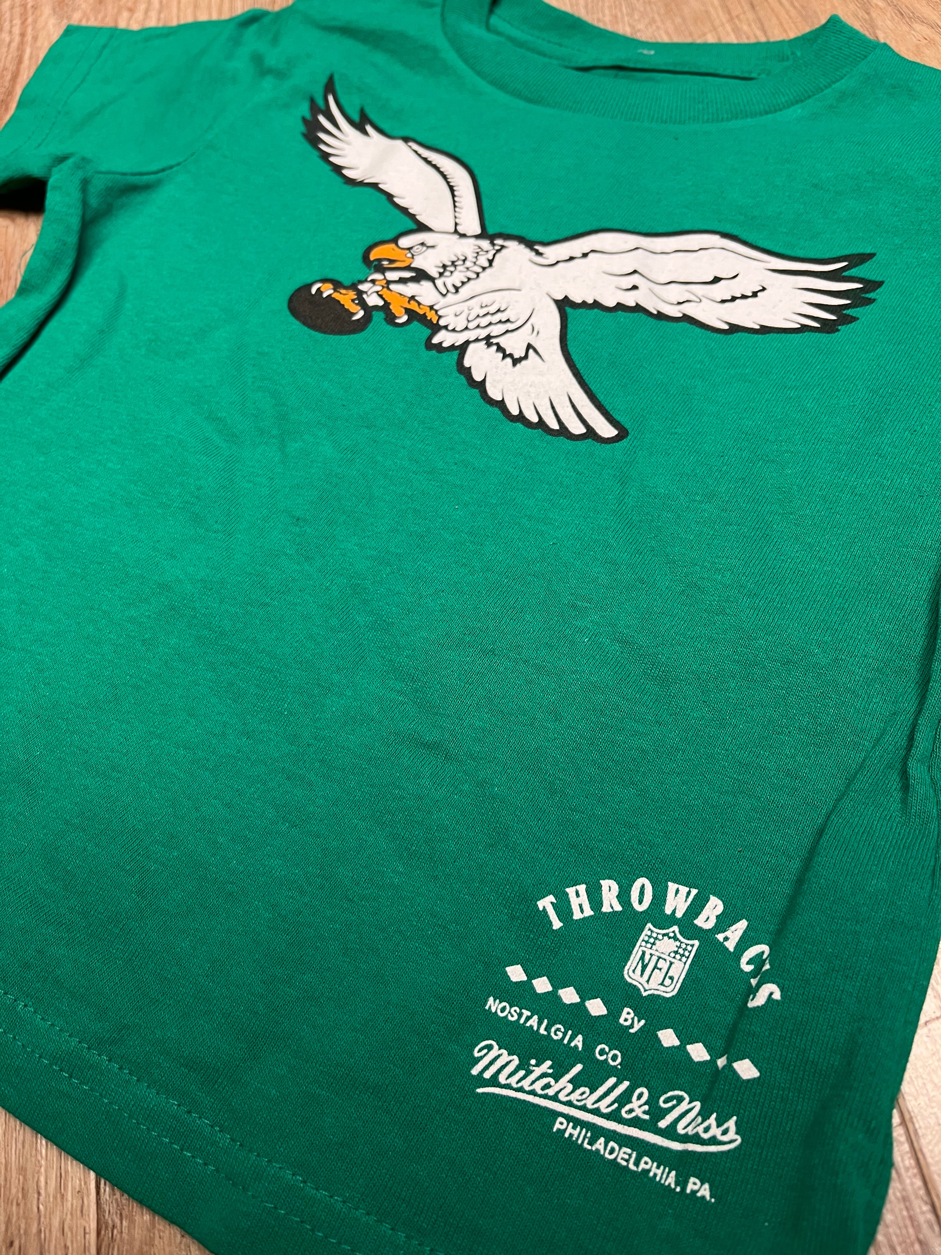 Toddler Philadelphia Eagles Throwback Kelly Green Tee