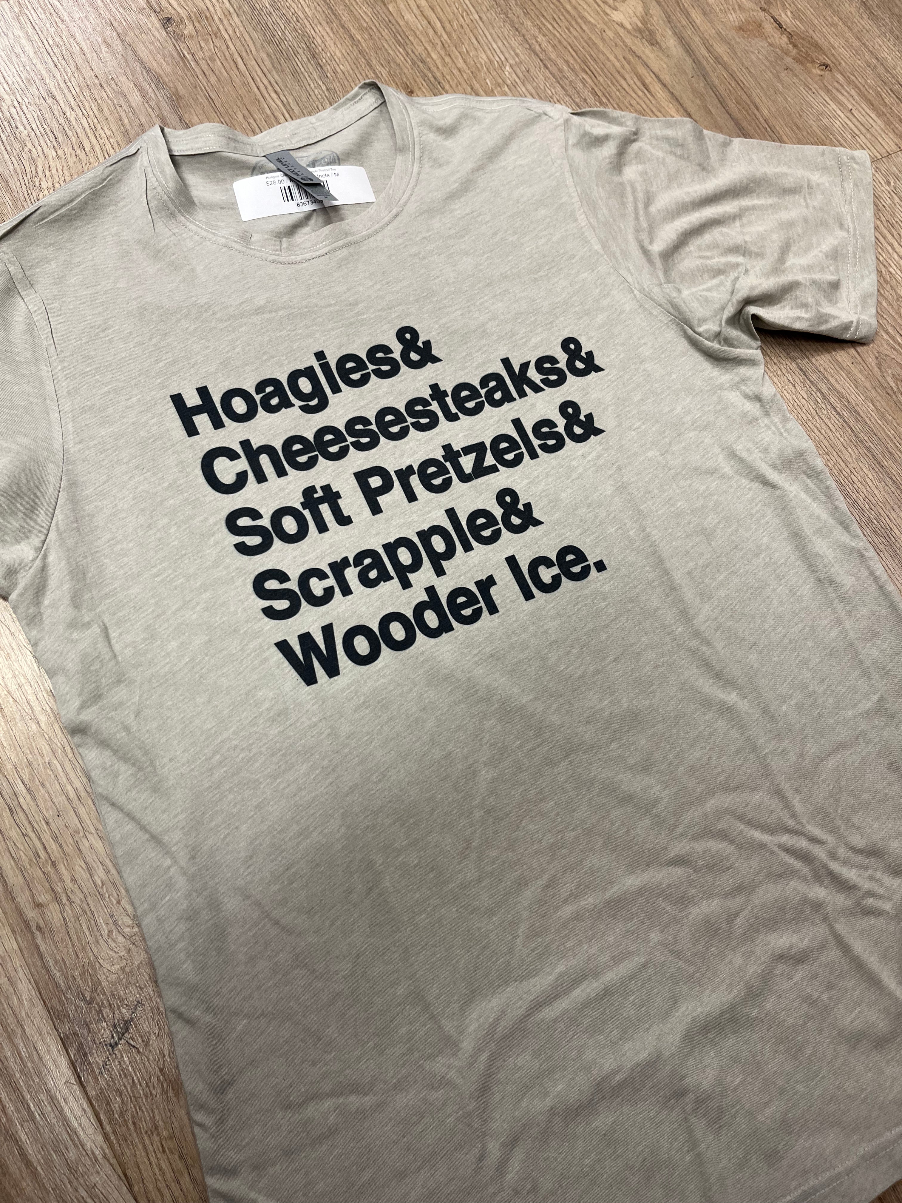 Hoagies Cheesesteaks Scrapple Pretzel Wooder Ice Tee