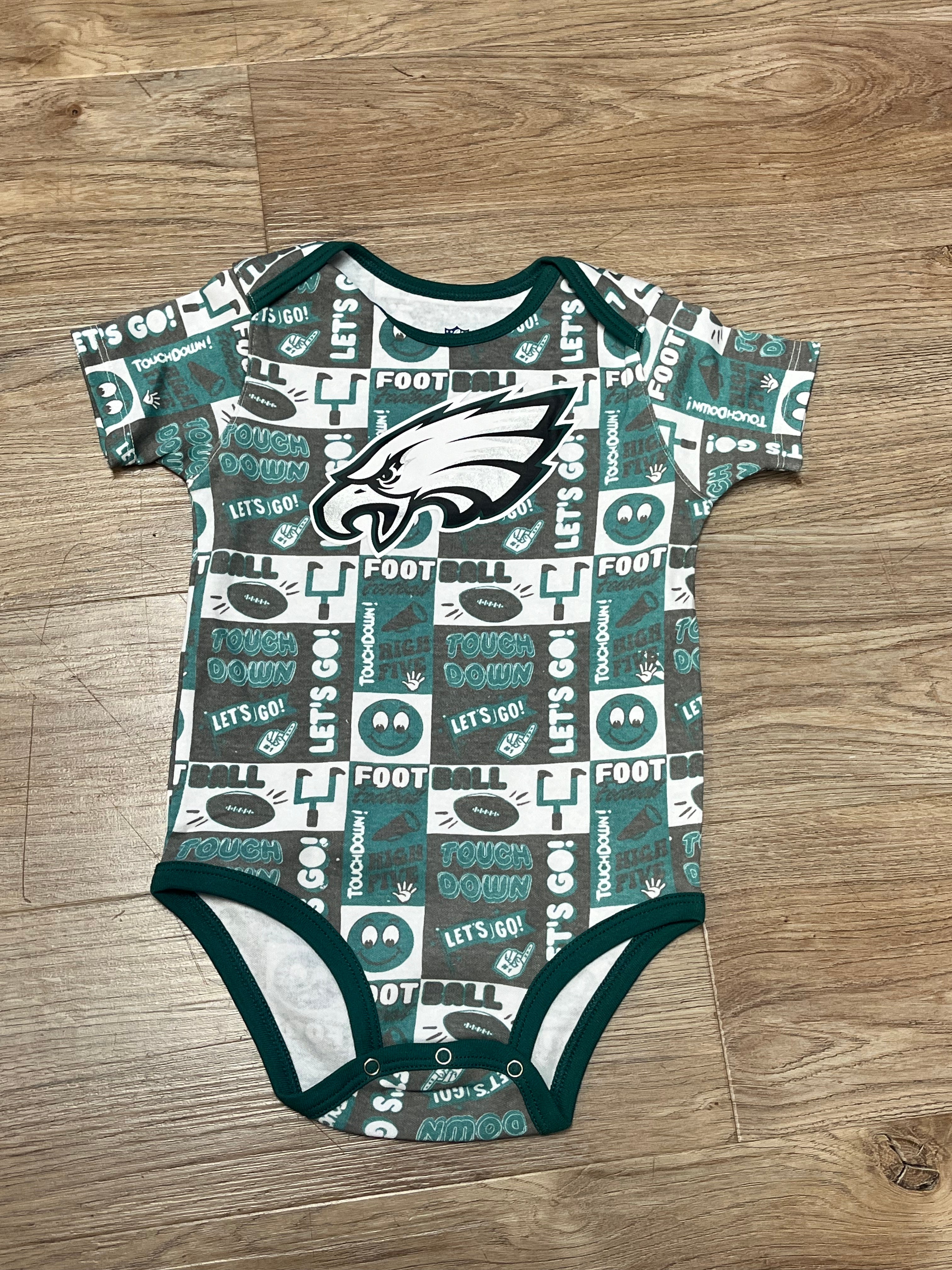 Eagles all over print baby onesie