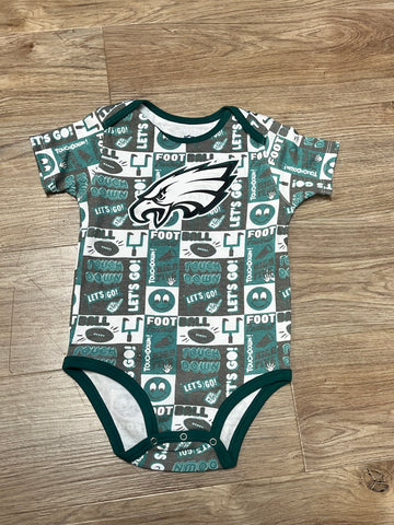 Eagles all over print baby onesie