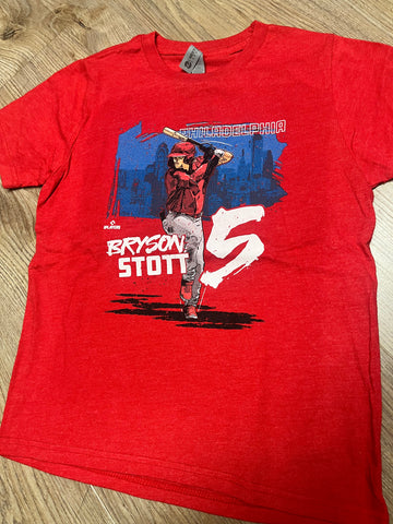 Bryson Stott kids red tee