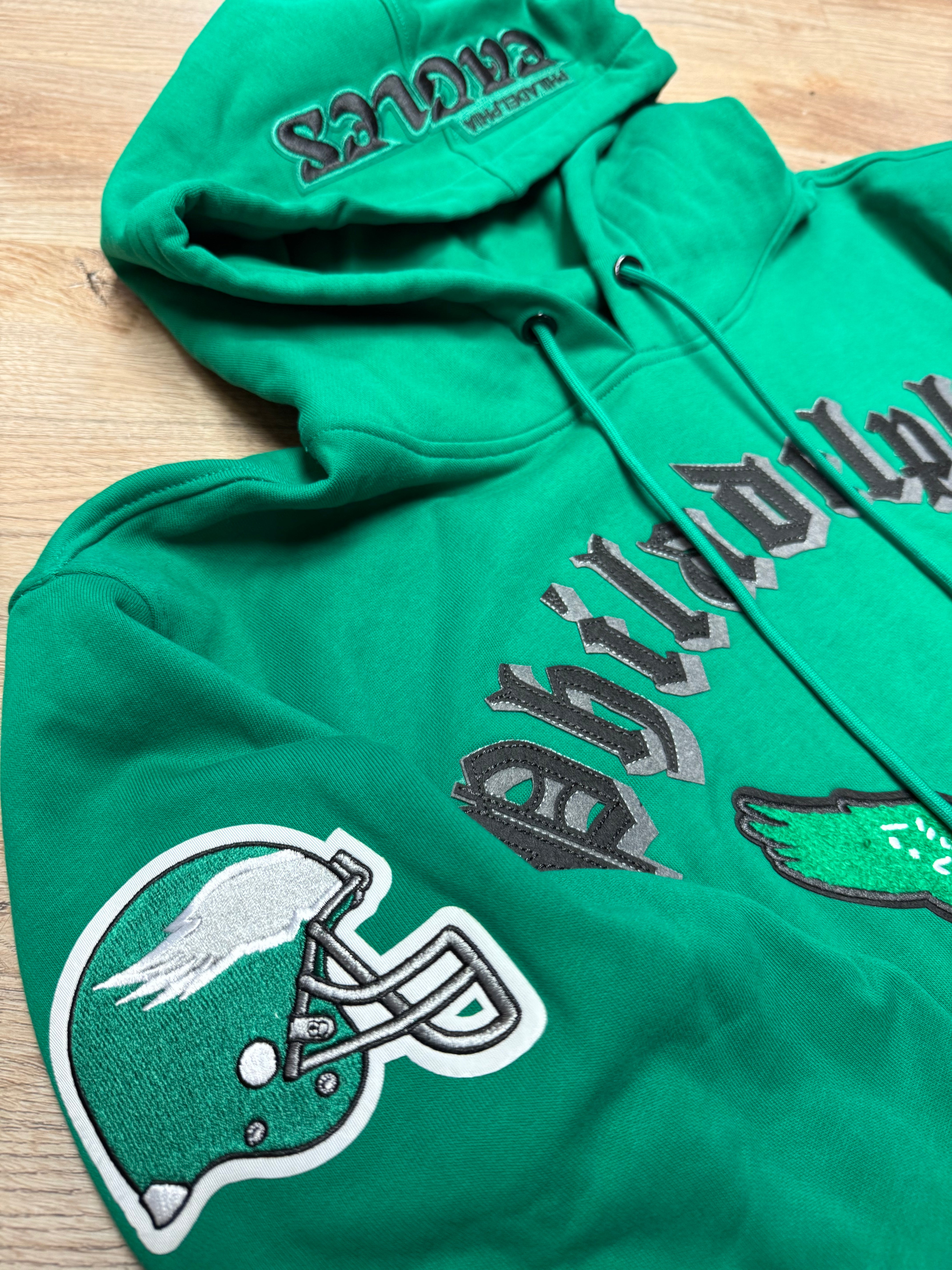 Eagles Kelly Green Patchwork Pro Standard hoodie