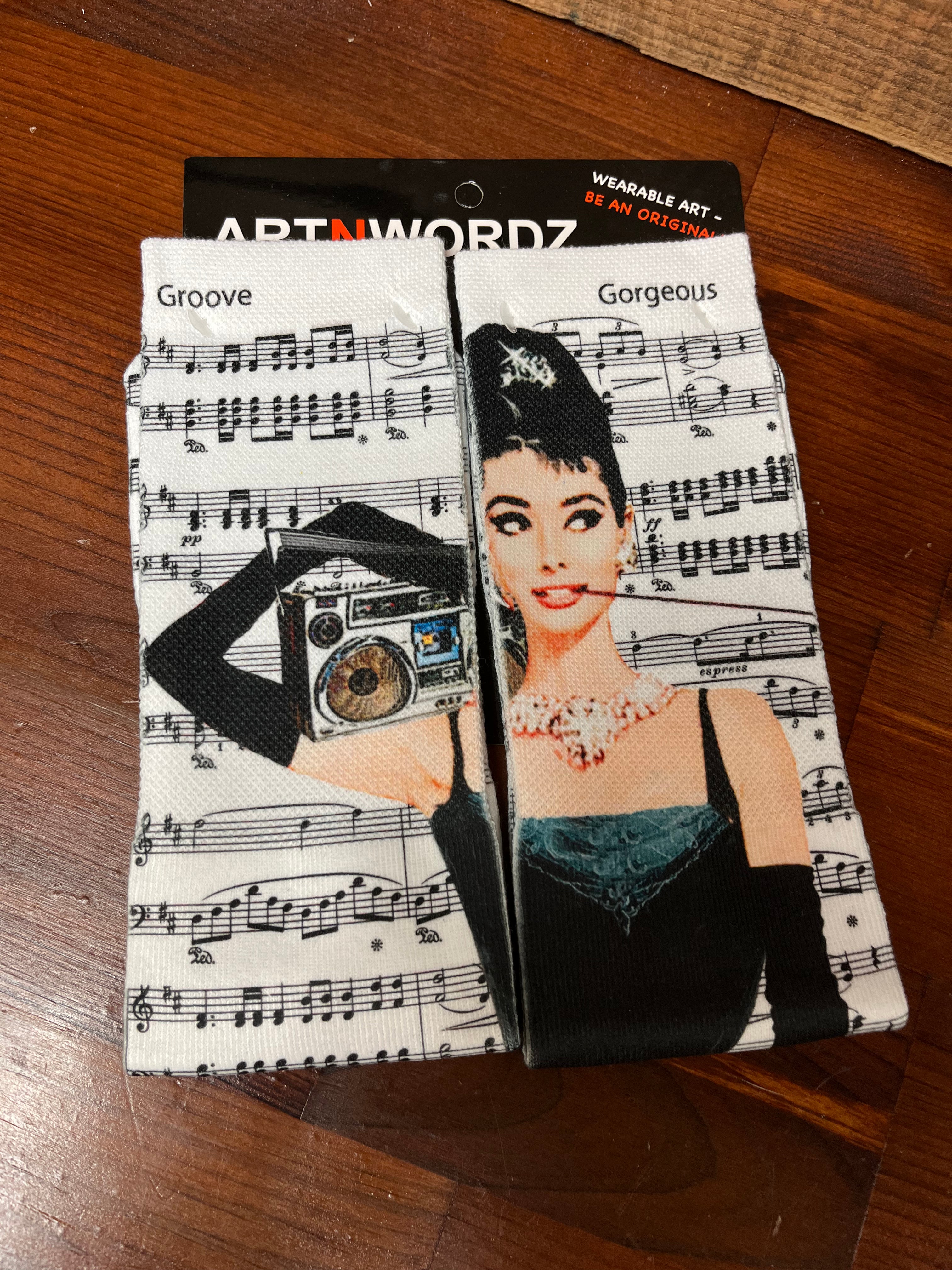 ArtNwordz wearable art socks