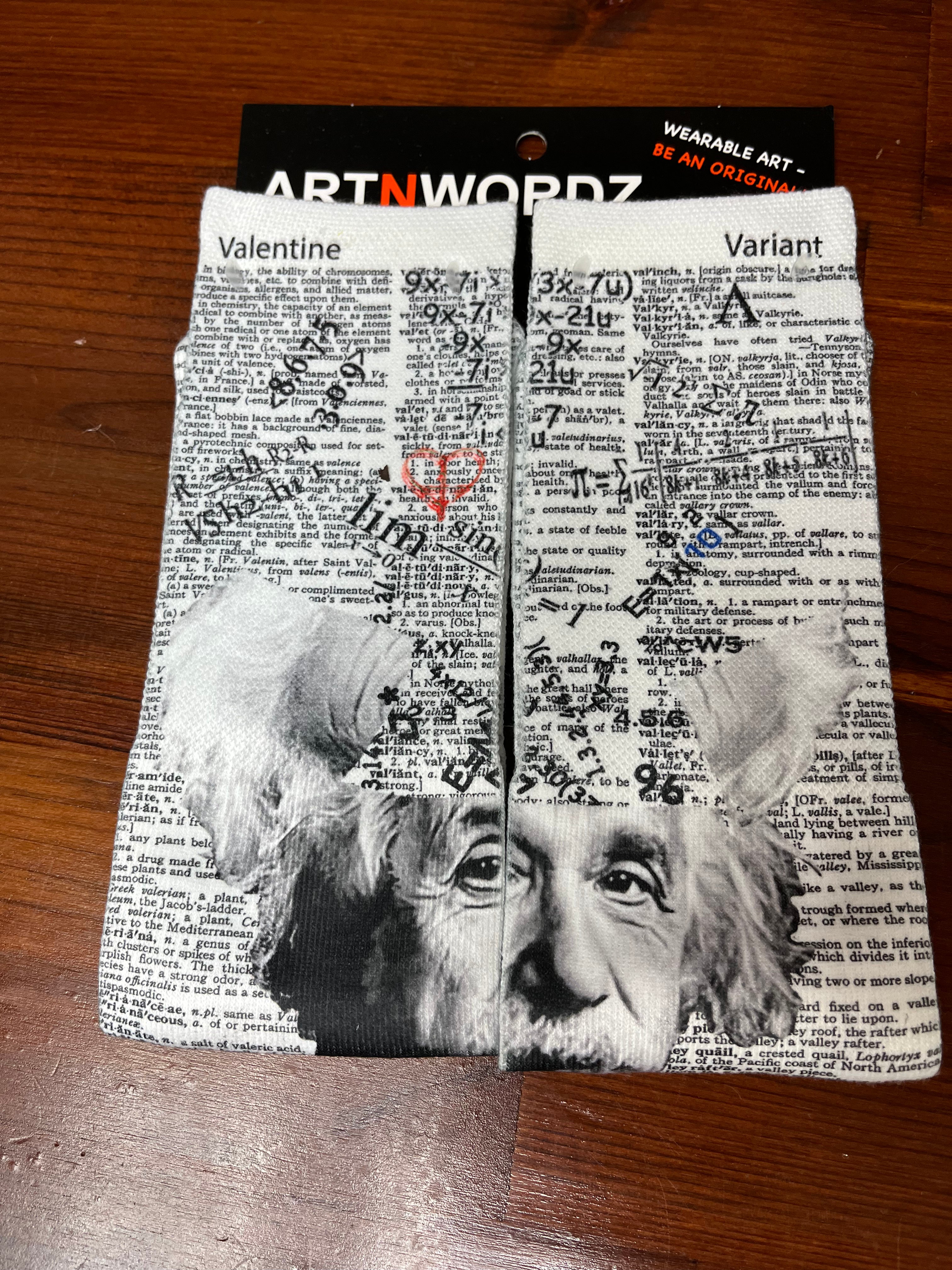 ArtNwordz wearable art socks