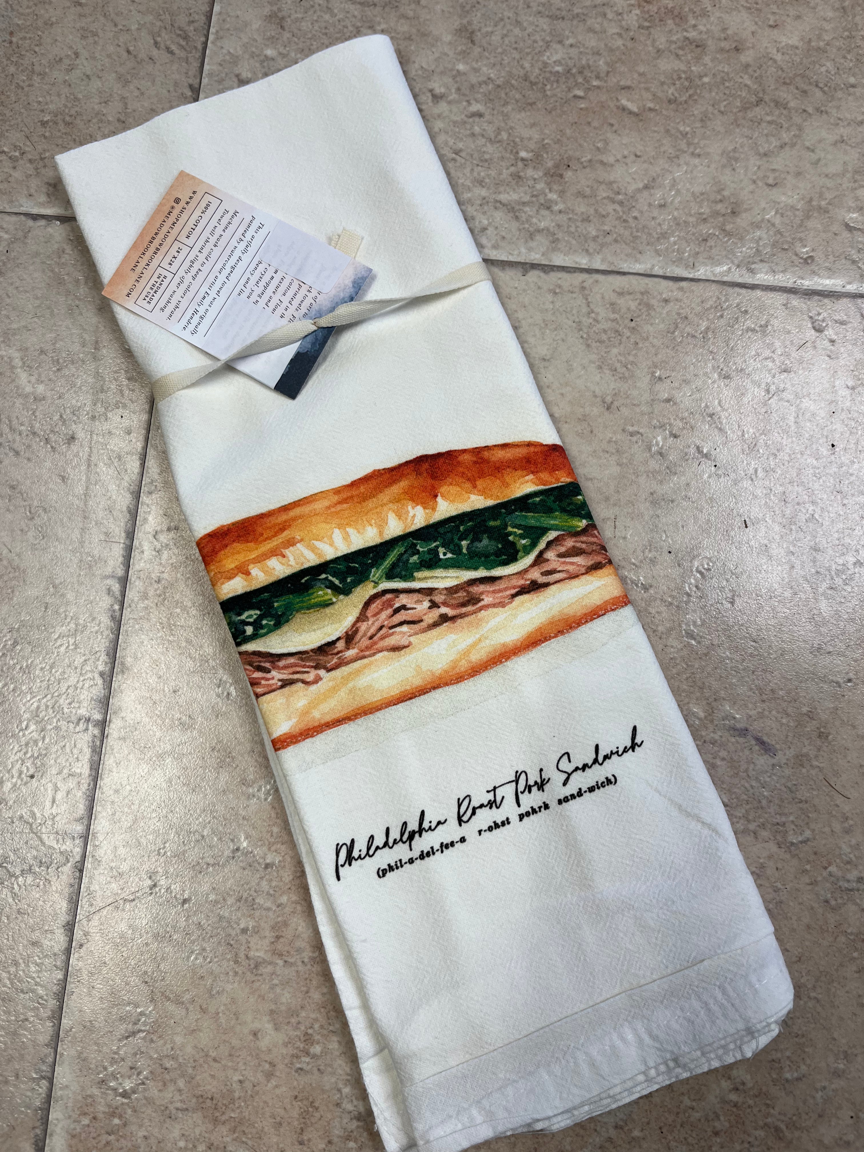 Philadelphia food inspired tea towels